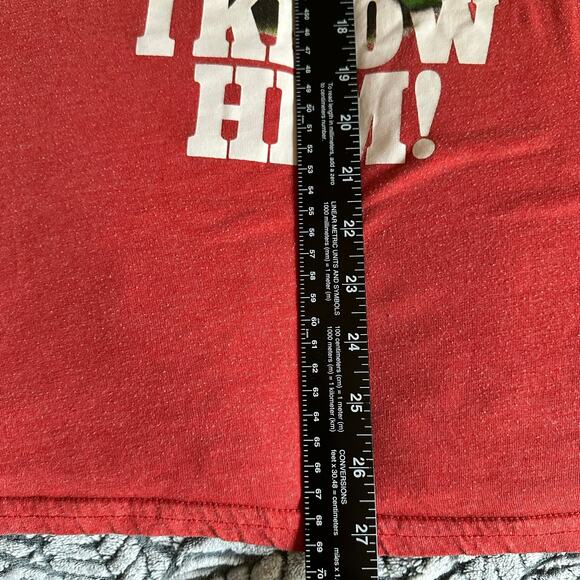 Elf “OMG Santa, I Know Him!” Red t-shirt size Medium, Christmas festive holiday - Picture 6 of 7